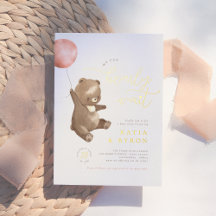 Dourada Espera | Balão e Chá de fraldas de Urso Ro