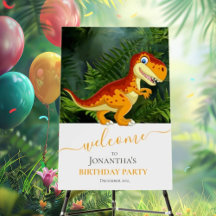 Dourada Festa de aniversário Dino-Mite