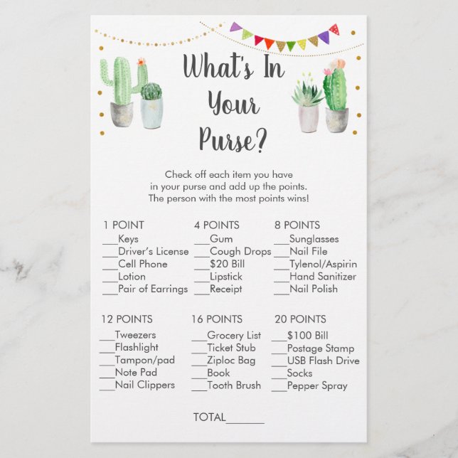 Dourada Fiesta Cactus O que há no seu jogo de bols (Frente)