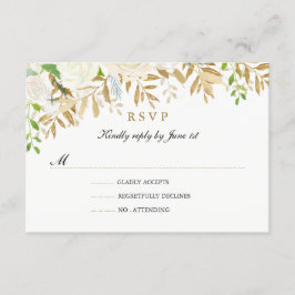 Dourada Floral Leaf Watercolor RSVP