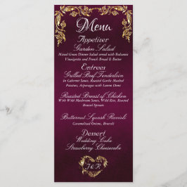 Dourada Fronteira no Menu Plum Wedding