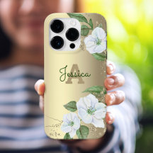 Dourada Girly Floral Watercolor - Glam Monograma -