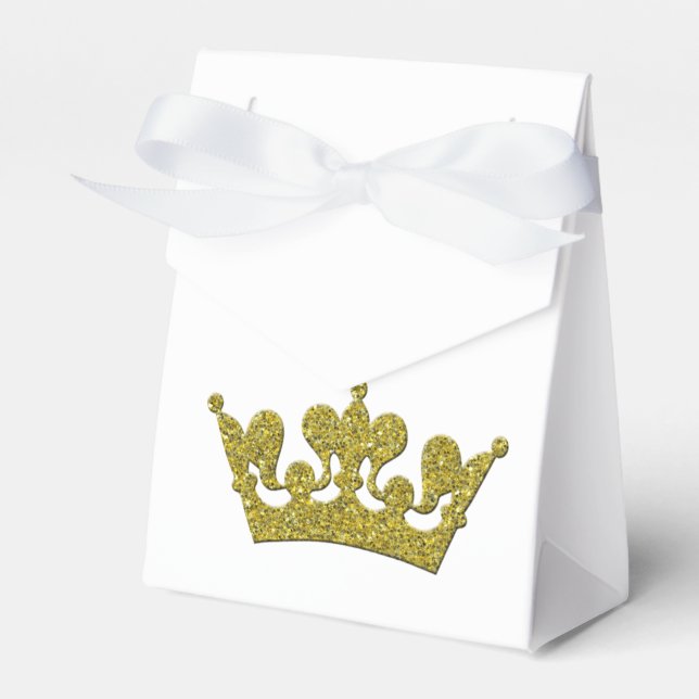 Dourada Glitter Crown Princesa Real Caixas (Frente)