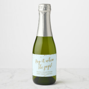 Dourada Glitter Pop Quando Pop Chá de fraldas