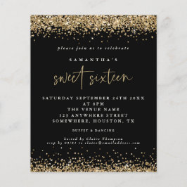 Dourada Glitter Suave Sessenta Noivado Negro