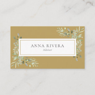 Dourada Greenery Professional Company Cartão de vi