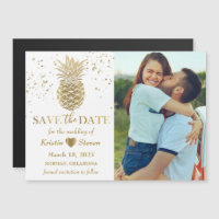 Dourada Imã salve a data de Fotografias de Abacaxi