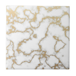Dourada Marble Sparkly Glitter Moderno Simples
