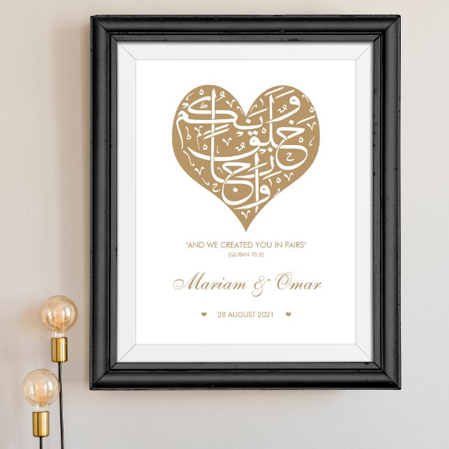 Dourada Nikkah Wedding Poster (Criador carregado)