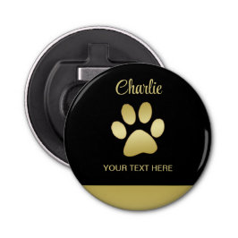 Dourada pata de cão brilhante sobre fundo negro