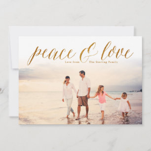 Dourada paz e amor, Cartão com fotos de aparência