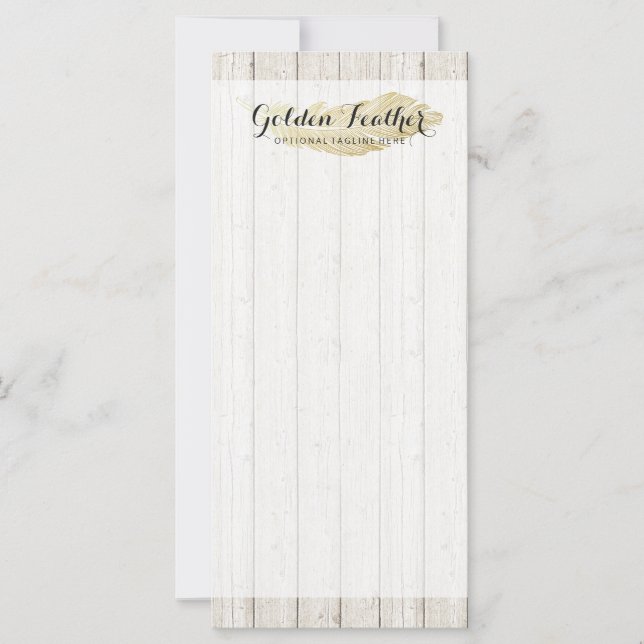 Dourada pena boêmica sobre Conselhos de madeira ru (Frente)