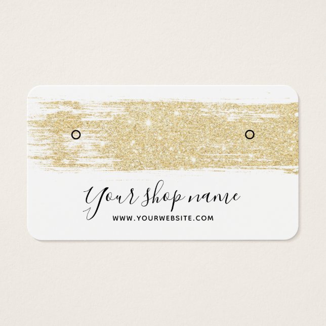 Dourada pincelada pincelada pincelada com brinco (Frente)