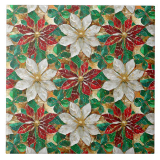 Dourada Poinsettia Vermelha Branca