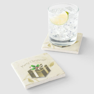 Dourada Porta copos de Pedra de Presente de Natal