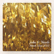 Dourada Porta copos de vidro de cristal