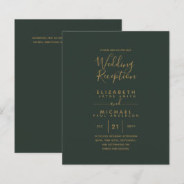 Dourada Recepção de casamento de Orçamento Verde-O