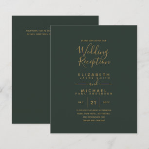 Dourada Recepção de casamento de Orçamento Verde-O