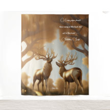 Dourada Reindeer Malabar castanheiro Tapeçaria