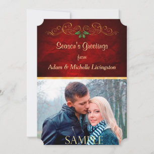 Dourada rolagem Elegante Modelo de Natal Flat