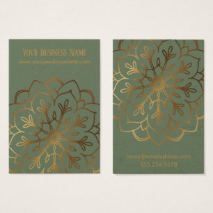 Dourada Tela do Retentor Verde de Mandala e Azul