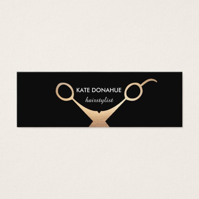 Dourada tesoura Cabelo Negro Compromisso Salão (Frente)