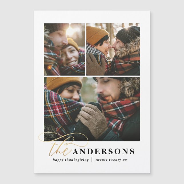 Dourada xadrez verde multifotografia dia graças a  (Frente)