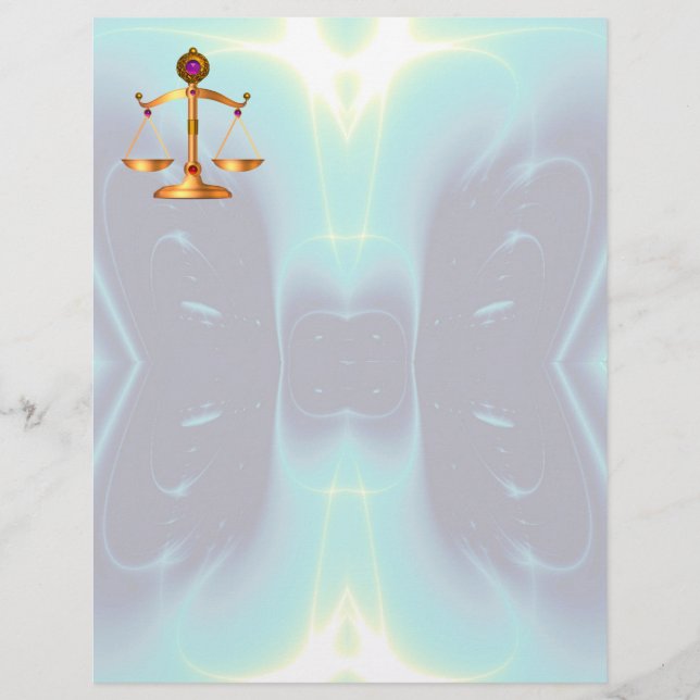 DOURADAS ESCALAS JURÍDICAS COM PEDRAS GEM, Símbolo (Frente)