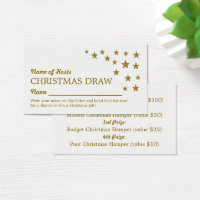Douradas Estrelas da Glitter, Bilhetes de Raffle d