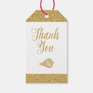 Douradas Etiquetas de Presente - Obrigado, Sea She