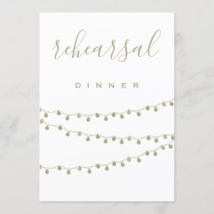 Douradas luzes modernas ensaiam convites para jant