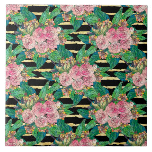 Douradas Tiras cor-de-rosa de tendência Design