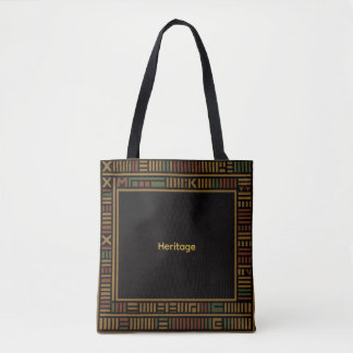 Dourado africano Kente Pattern Tote Bag