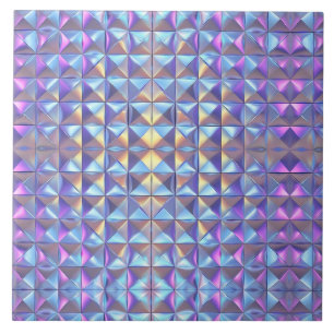 Dourado, Azul e Roxo Iridescente Geométrico 2