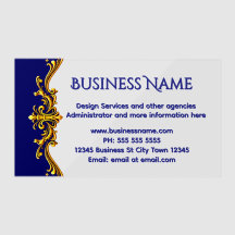 Dourado Azul Profissional Elegante Oficial Ornamen