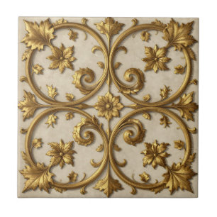Dourado Barroco Ornate Filigrana