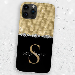 Dourado Black Elegante Diamantes Monogramas Person