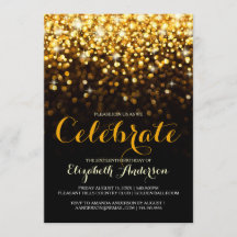 Dourado Black Hollywood Glam Sweet Sesseis Convite