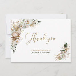 Dourado Boho/Bohemian Weding Favor Cartões de agra