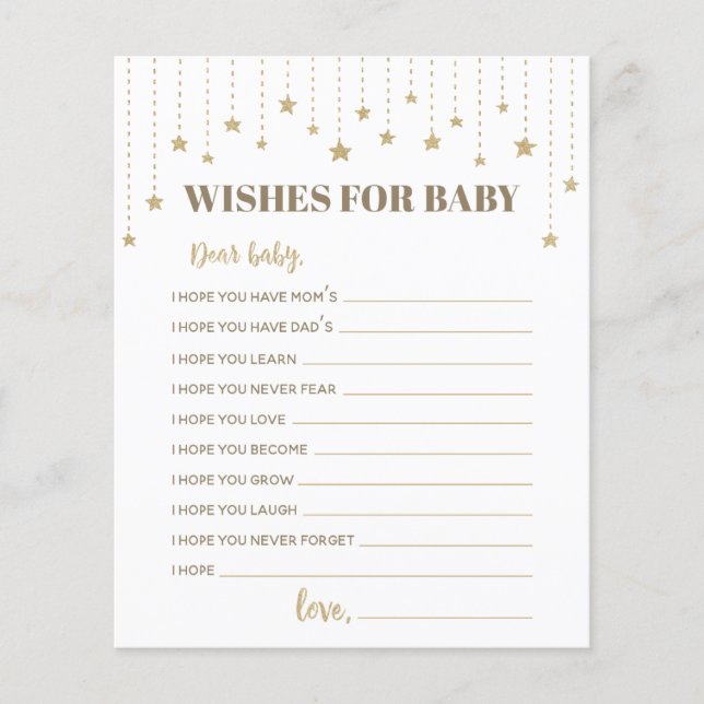 Dourado brilho Pequeno Chá de Estrela Desejo para  (Frente)