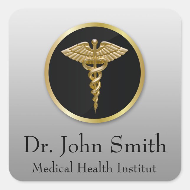 Dourado Caduco Médico - Adesivo (Frente)