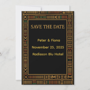Dourado Casamento Africano Kente Salve O Cartão De