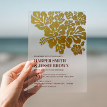 Dourado - Casamento Elegante de Praia com Hibiscos