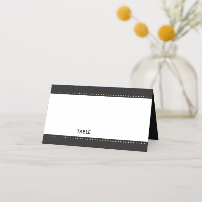 Dourado Casamento Masculino | Cartão de localidade (Frente)