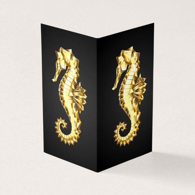 Dourado Cavalo de Mar Poligonal (Exterior)