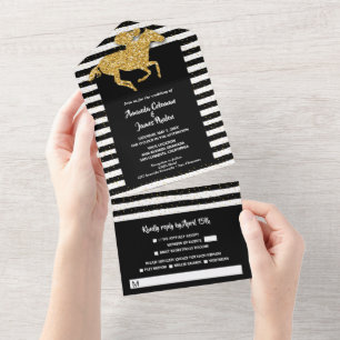 Dourado Cavalo Negro e Listras Brancas Casadas
