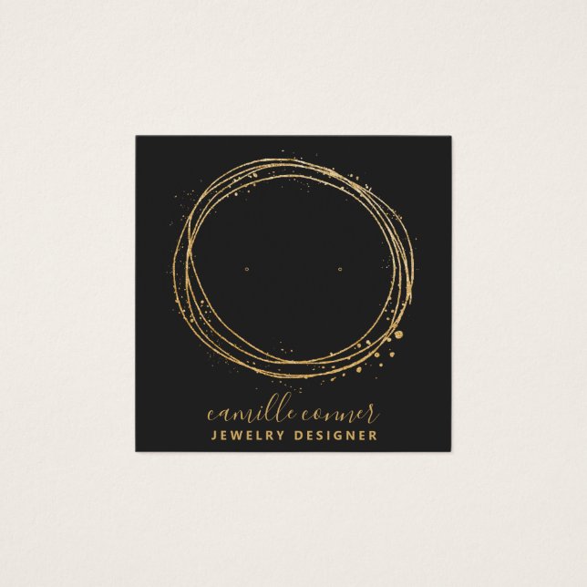 Dourado Círculo Glitter, Jogo Designer, Arranjo (Frente)