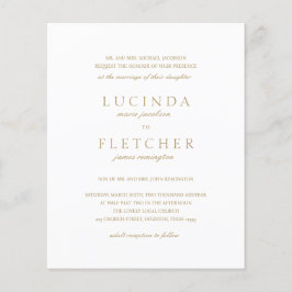 Dourado Código de QR Orçamento de Casamento Convit