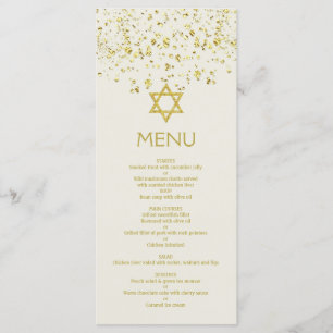Dourado confetti, Estrela da Placa de Menu David B