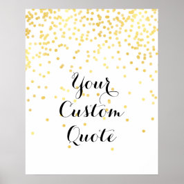 Dourado confetti personalizado de arte impressão d
